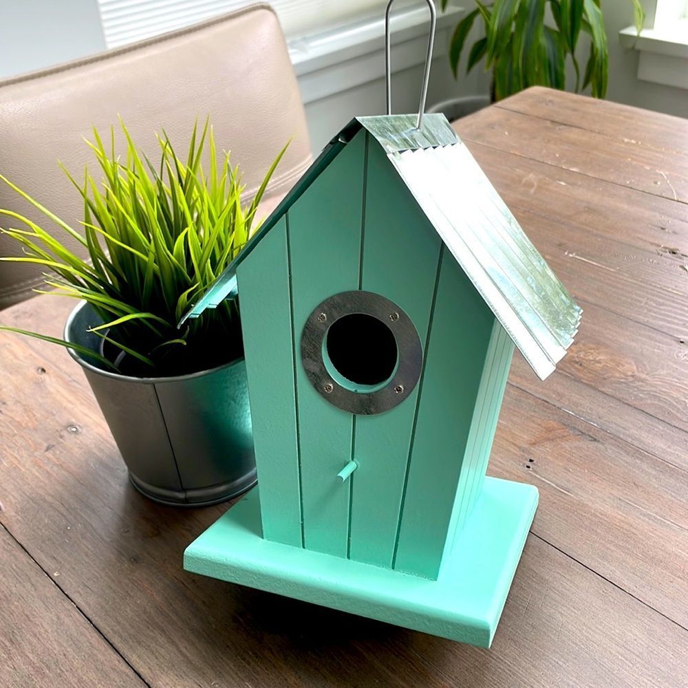 (Sold) Farmhouse Style hanging birdhouse. Brand new.